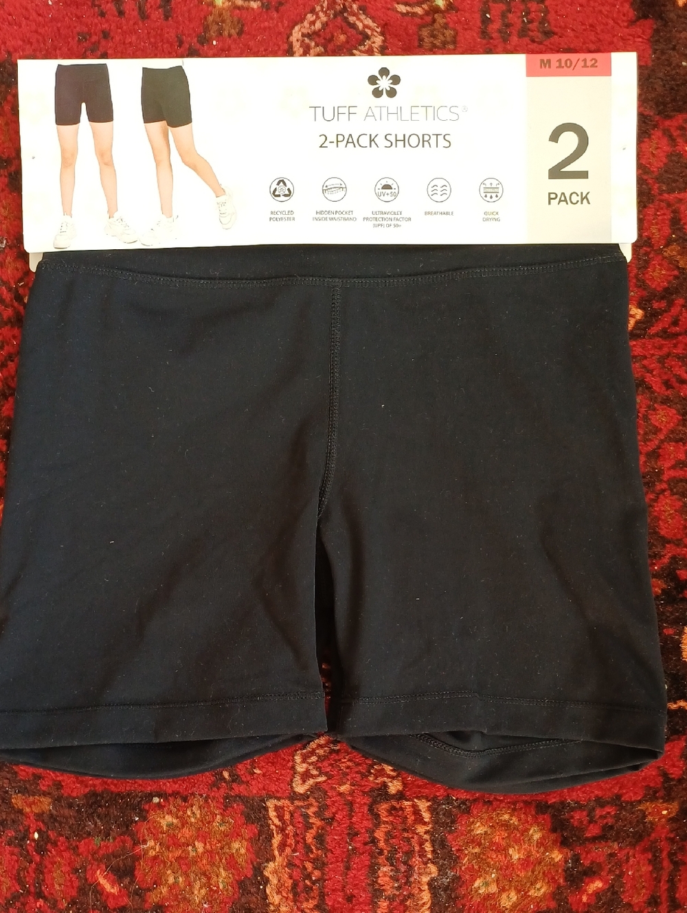 Tuff Athletics Women's Black Bike Shorts - 2 Pack